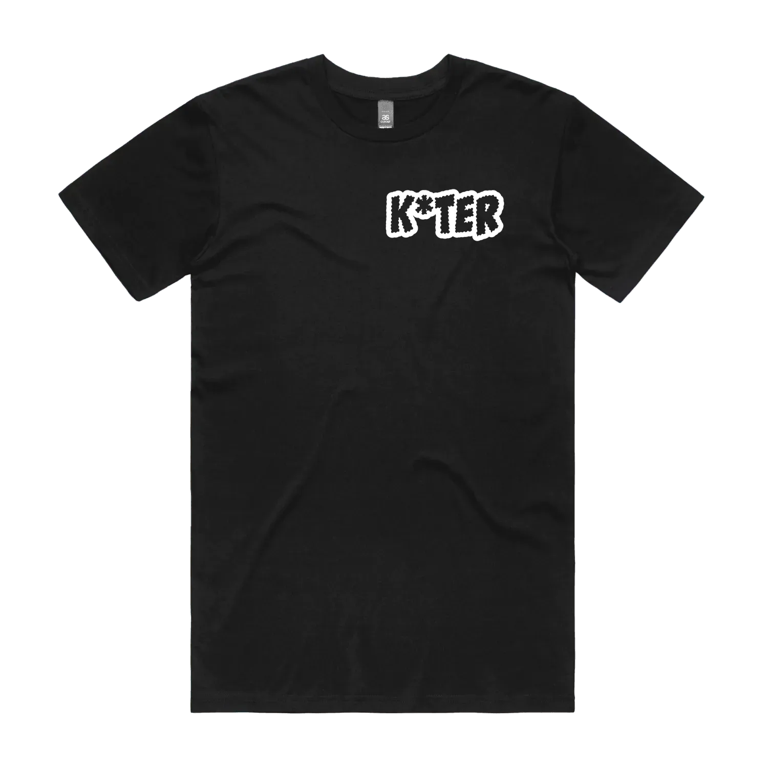 Black front flat lay