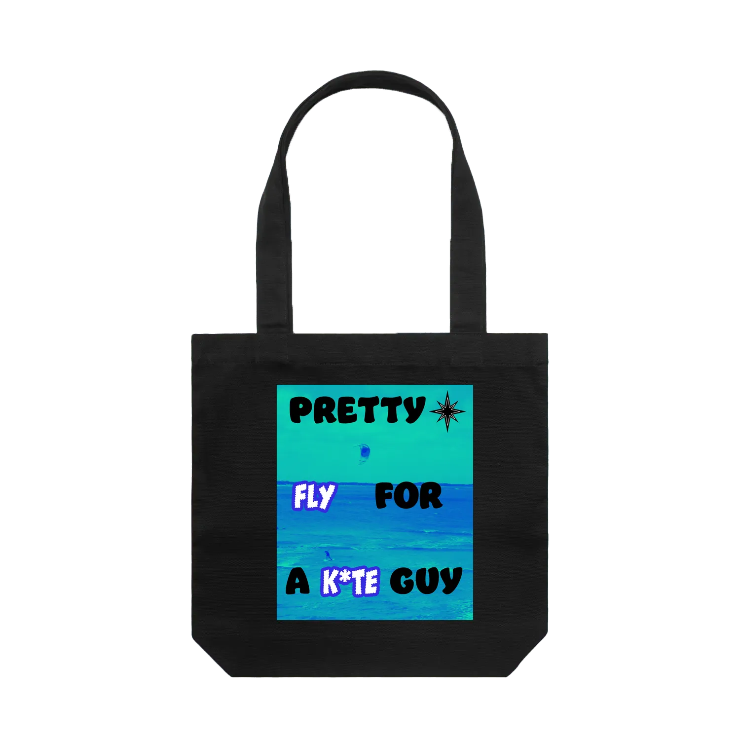 Black front flat lay