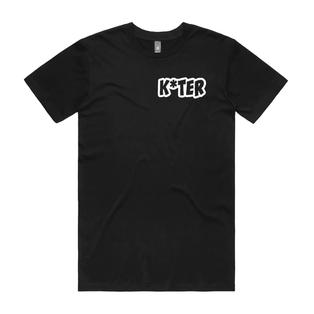 Black front flat lay